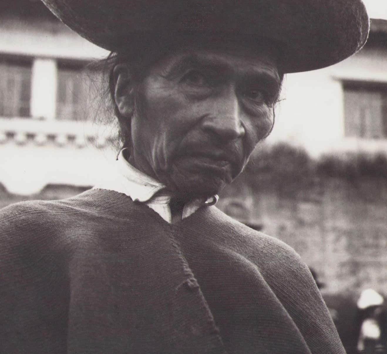 Hanna Seidel Ecuador, Man, Black And White Photograph, 1960s, 24.1 X 23.1 Cm Circa 1960s photo furniture