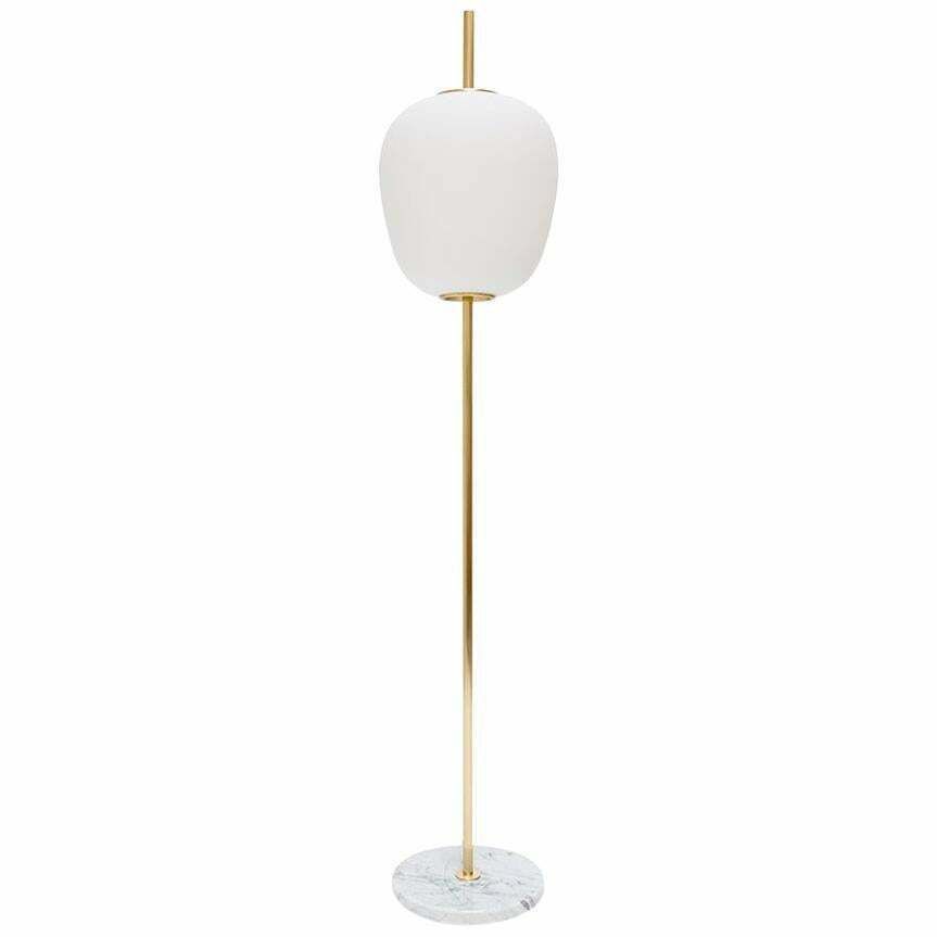 Disderot J14 Glass & Brass Standing / Floor Lamp By André Motte Available Now