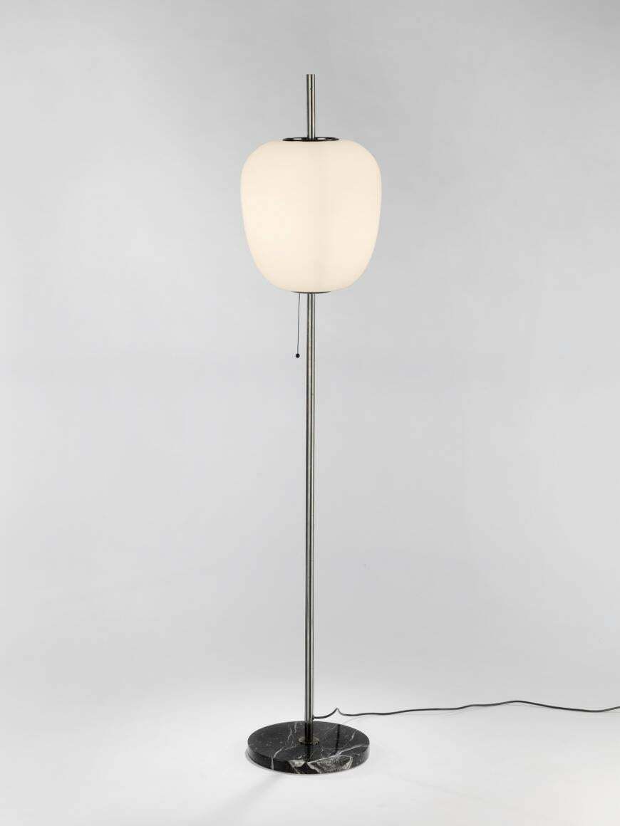 Disderot J14 Glass & Brass Standing / Floor Lamp By André Motte Available Now photo vinterior