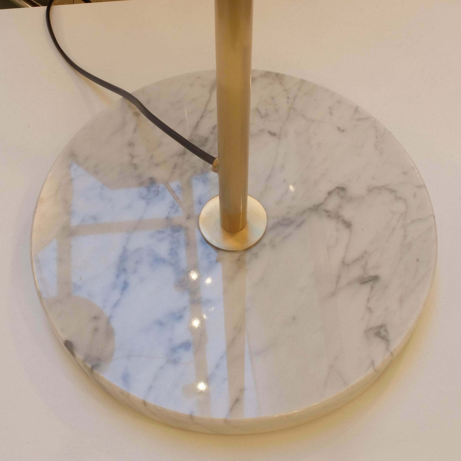 Disderot J14 Glass & Brass Standing / Floor Lamp By André Motte Available Now photo vintage