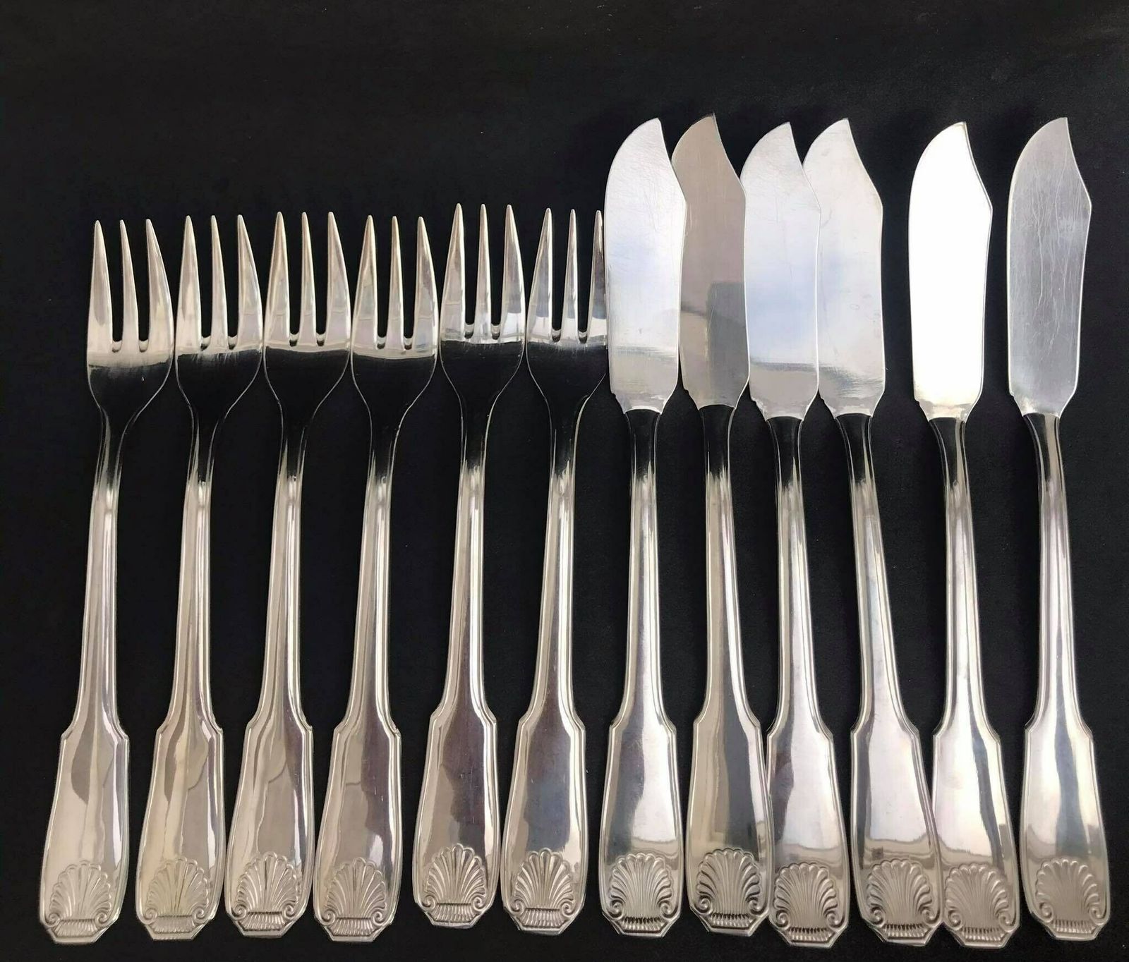Fish Cutlery Flatware Fork Knives Wmf Cromargan Stainless Steel Table Holiday Dinner Wedding Gift Seafood Cutlery Wedding Gift photo Home Decor