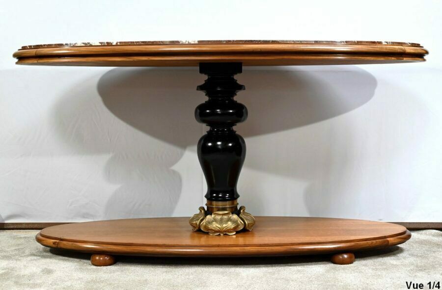photo for sale Important Center Table In Mahogany  Art Deco  Early 20th Century