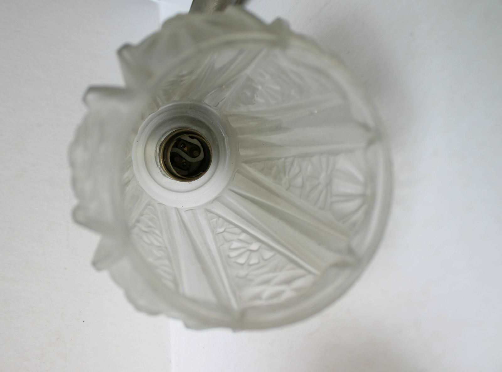 Pair Of French Art Deco Wall Sconces By J Robert Early 20th Century  Bronze, Matted Glass photo 820.37