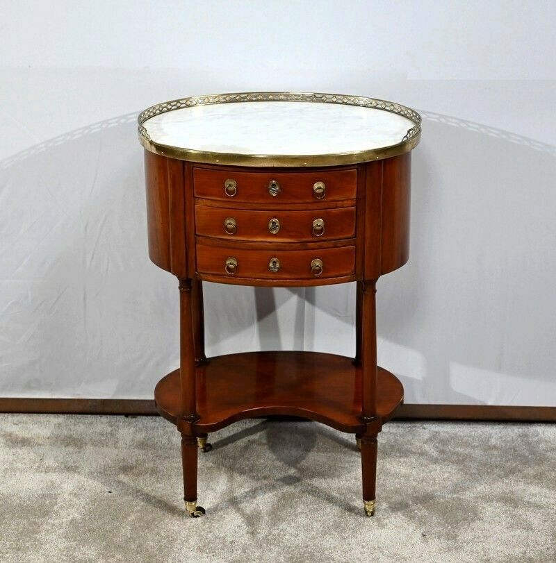 Tambour Mahogany Chiffonier Table Louis XVI Period  2nd Part Of The 18th Century