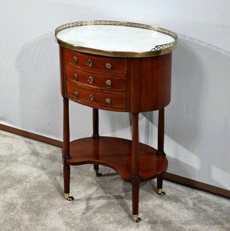 Tambour Mahogany Chiffonier Table Louis XVI Period  2nd Part Of The 18th Century photo for sale