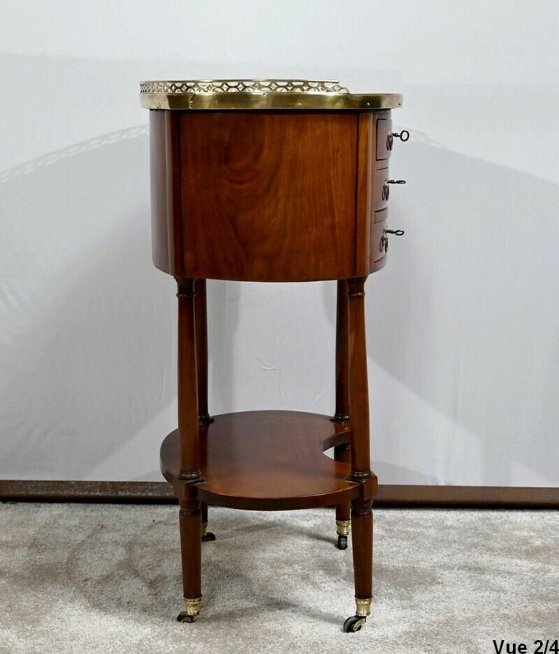 Furniture Tambour Mahogany Chiffonier Table Louis XVI Period  2nd Part Of The 18th Century photo