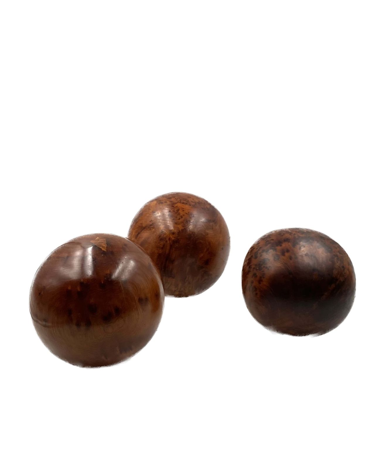 Set Of 3 Wooden Spherical Sculptures, France 1960s photo furniture