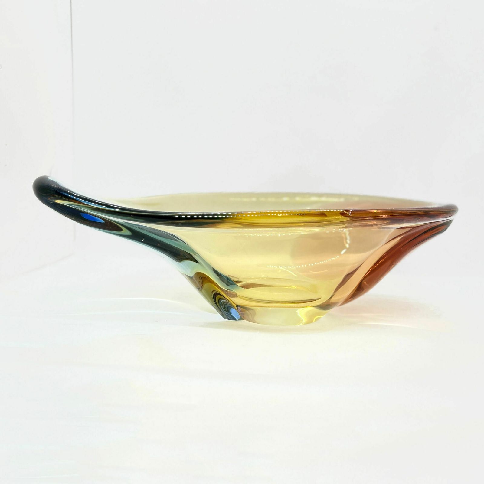 photo furniture Organic Modern Glass Platter Designed By H Machovska Mstišov Moser Karlovarske Sklo Cechoslovakia