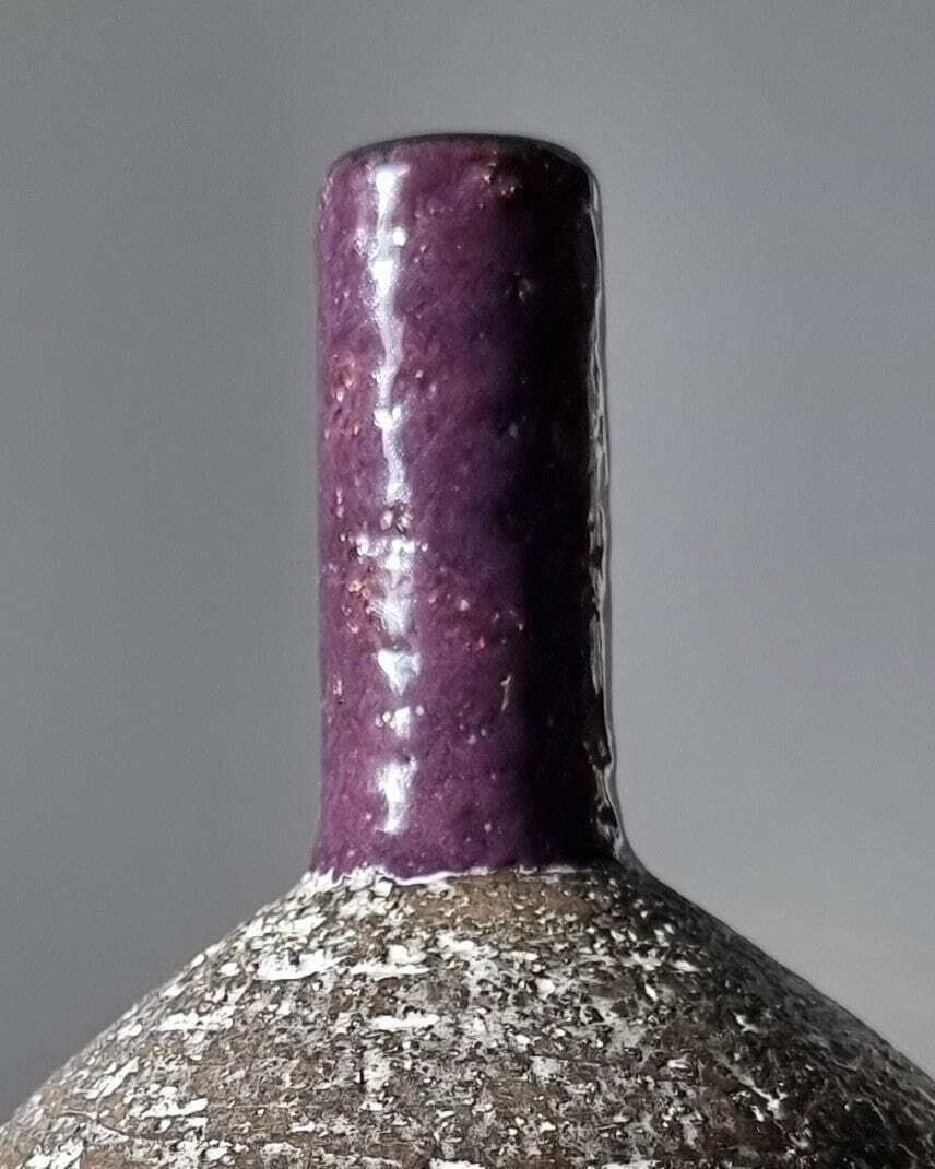 Ingrid Atterberg For Upsala Ekeby, 1957 59 'Chamotte' Series Sculptural Modernist Vase, Sweden photo for sale