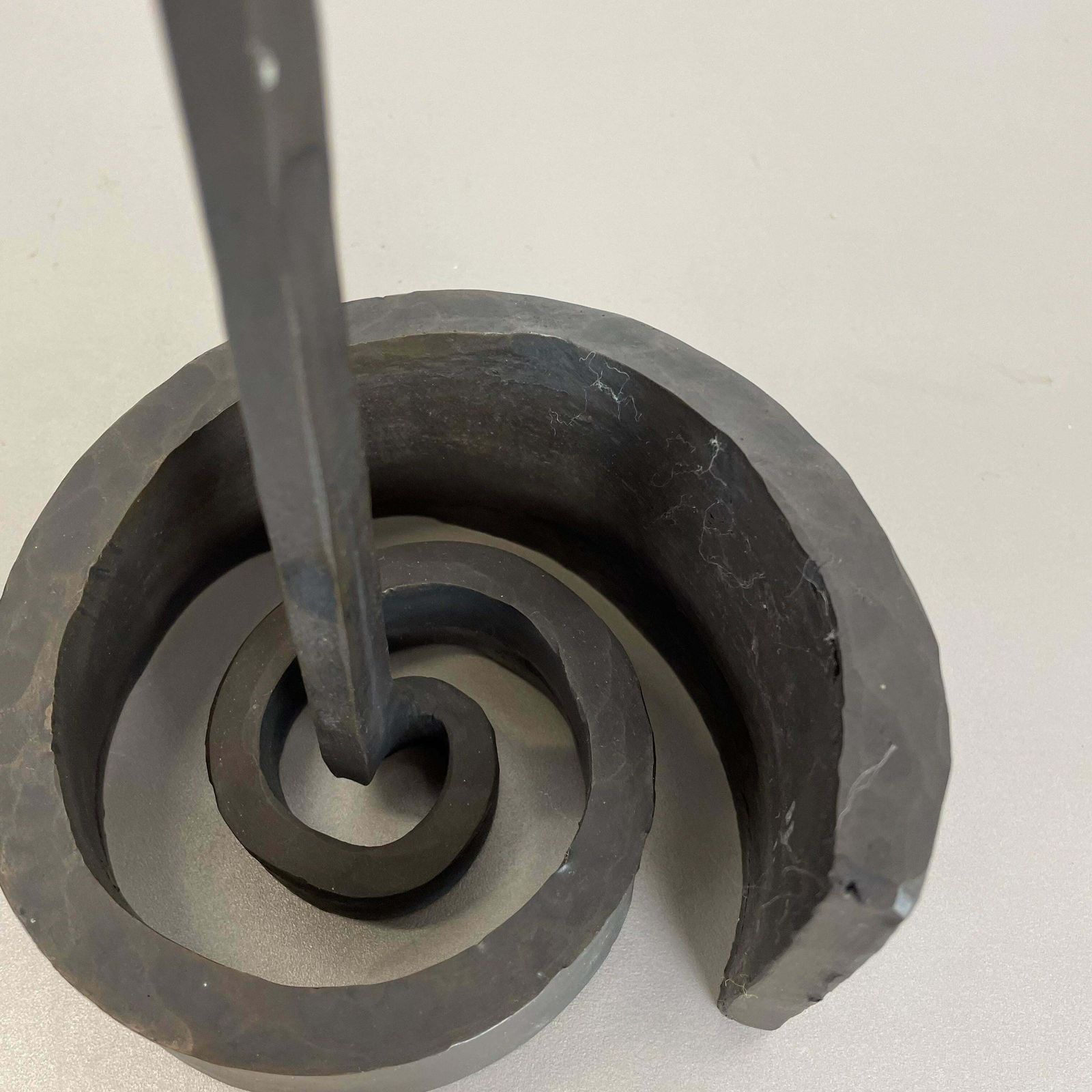 Large 42cm 3.9kg Brutalist Bronze Candleholder By Manfred Bergmeister, 1970s photo buy