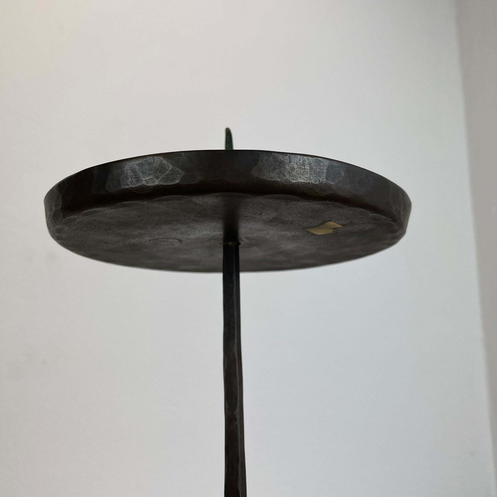photo vinterior Large 42cm 3.9kg Brutalist Bronze Candleholder By Manfred Bergmeister, 1970s