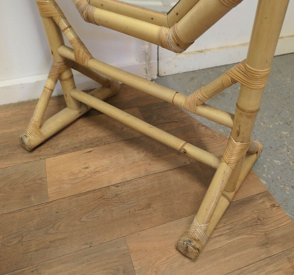 Art Deco Giant Bamboo Cheval Mirror photo 1560.0
