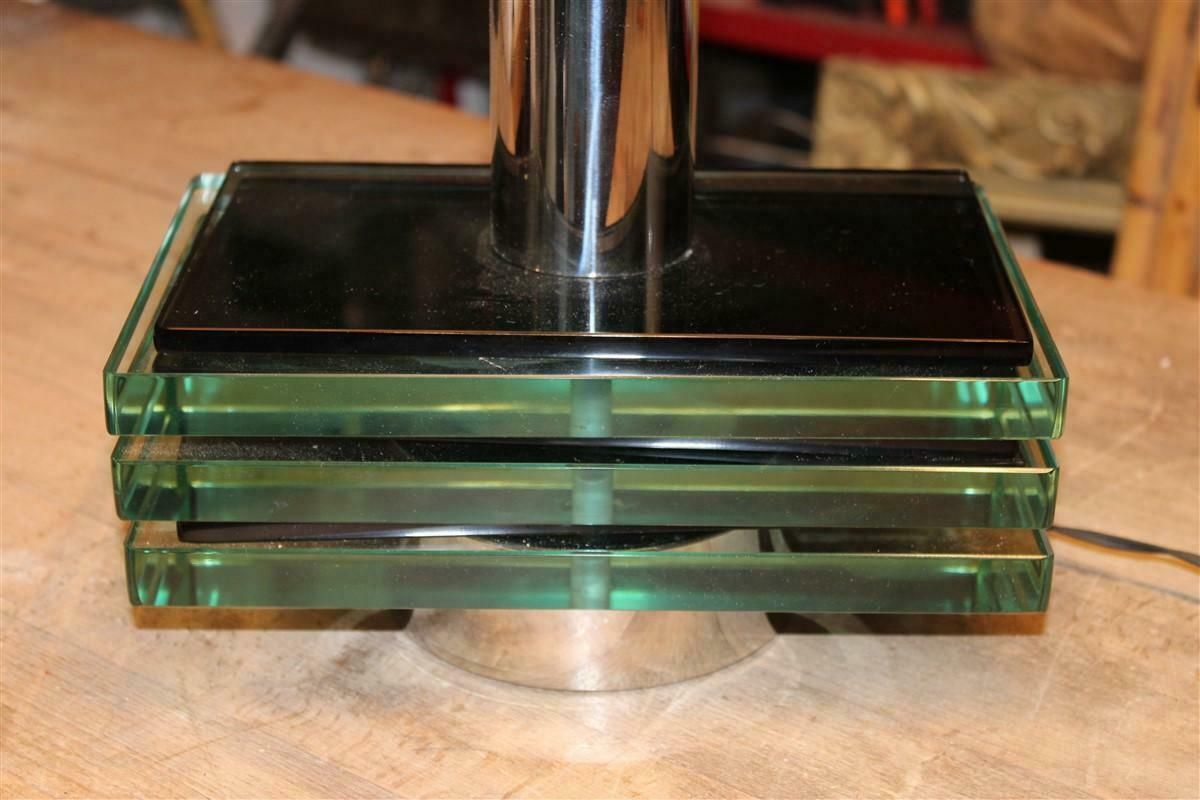 Gallotti & Radice Italian Design Table Lamp Crystall Metal Chrome 1970 Pop Art photo furniture