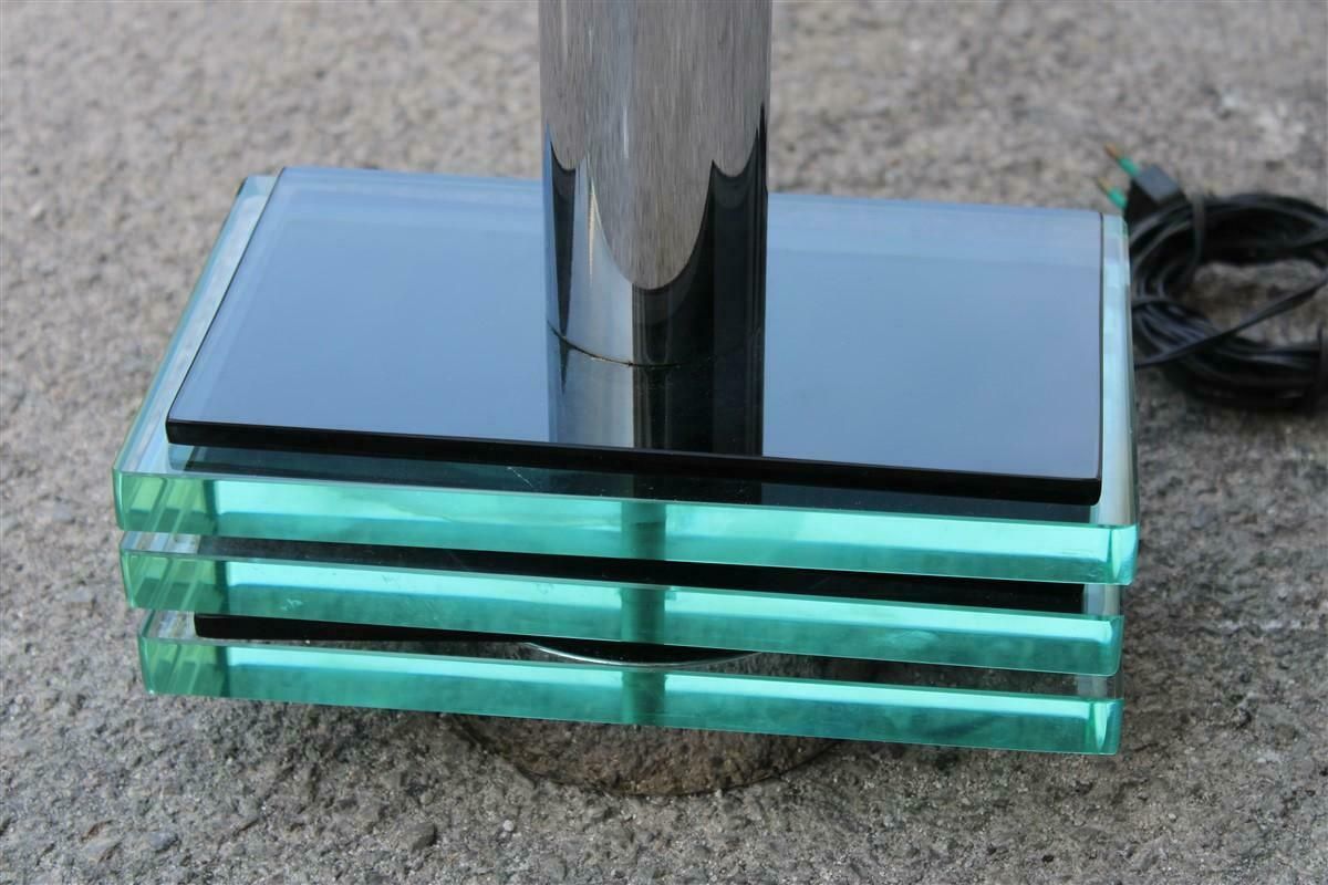 Gallotti & Radice Italian Design Table Lamp Crystall Metal Chrome 1970 Pop Art photo 2631.0