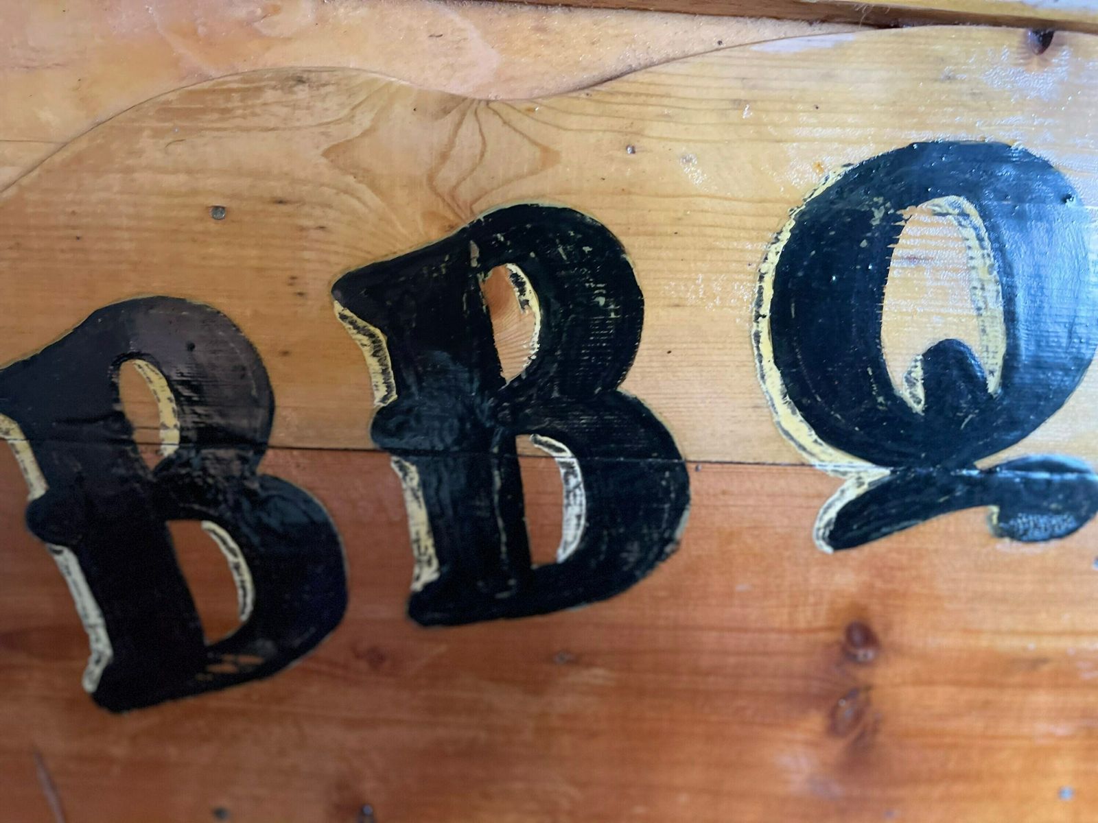 Vintage Barbeque / Pig Handmade Wooden Sign photo furniture