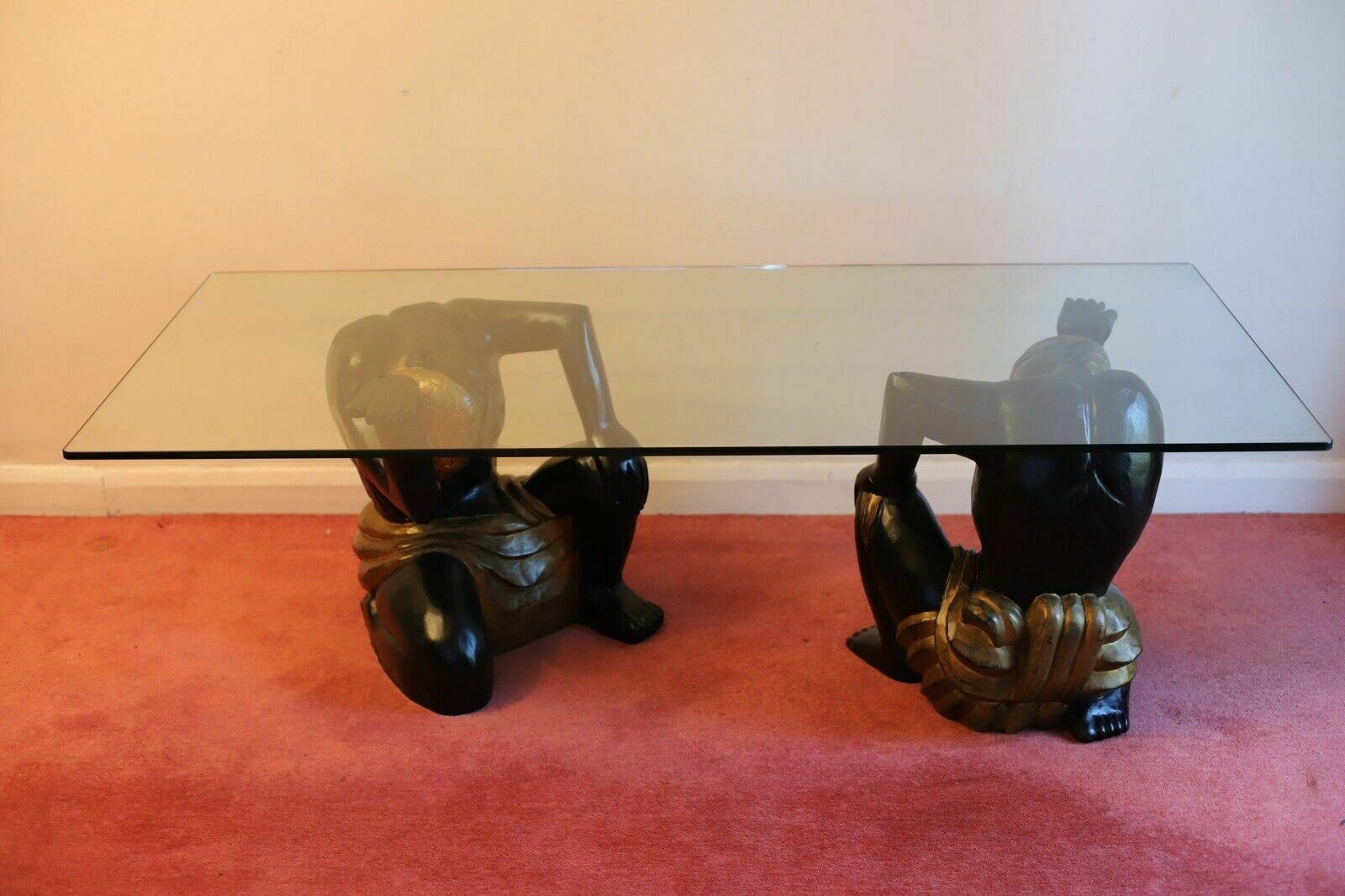 A Late 20th Century Glass Toped Coffee Table photo furniture