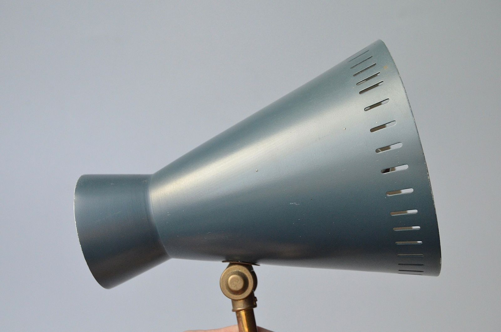 Vintage Scandinavian Modernist Diabolo Metal Wall Lamp By Gnosjö Konstsmide, Sweden 1960s photo buy