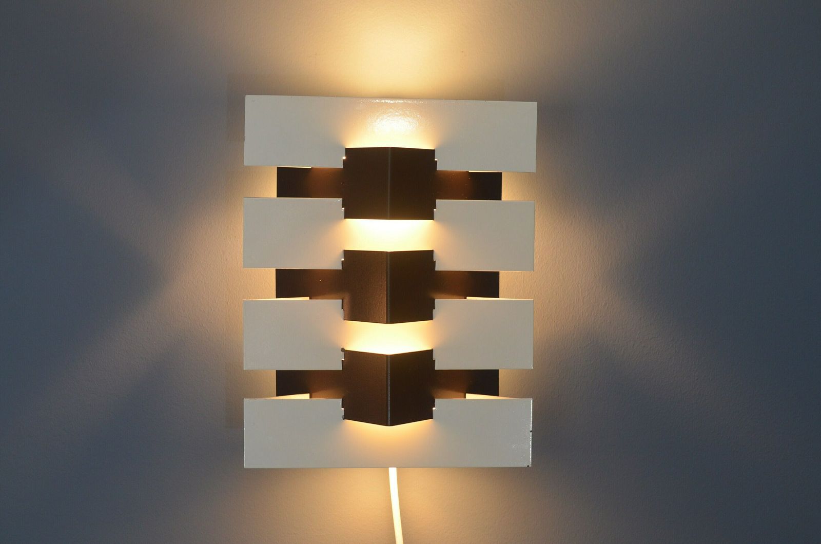Dutch Geometric Wall Lamp By J.J.M. Hoogervorst For Anvia Almelo, 1960s photo buy