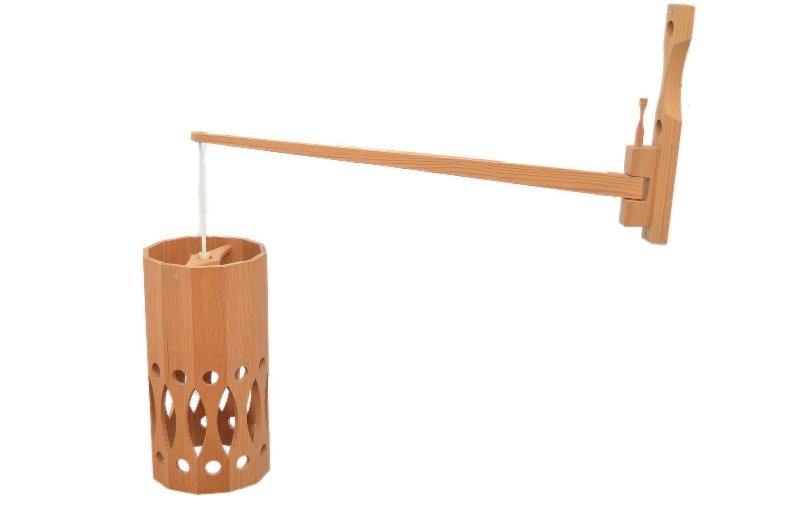 Midcentury Wooden Swivel Wall Lamp By Ab Nordsik , Sweden 1970s photo furniture