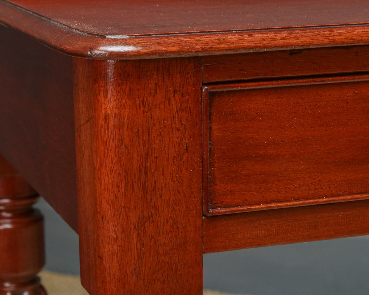 English Victorian Mahogany  Occasional Table With Drawers (Circa 1840) photo vintage