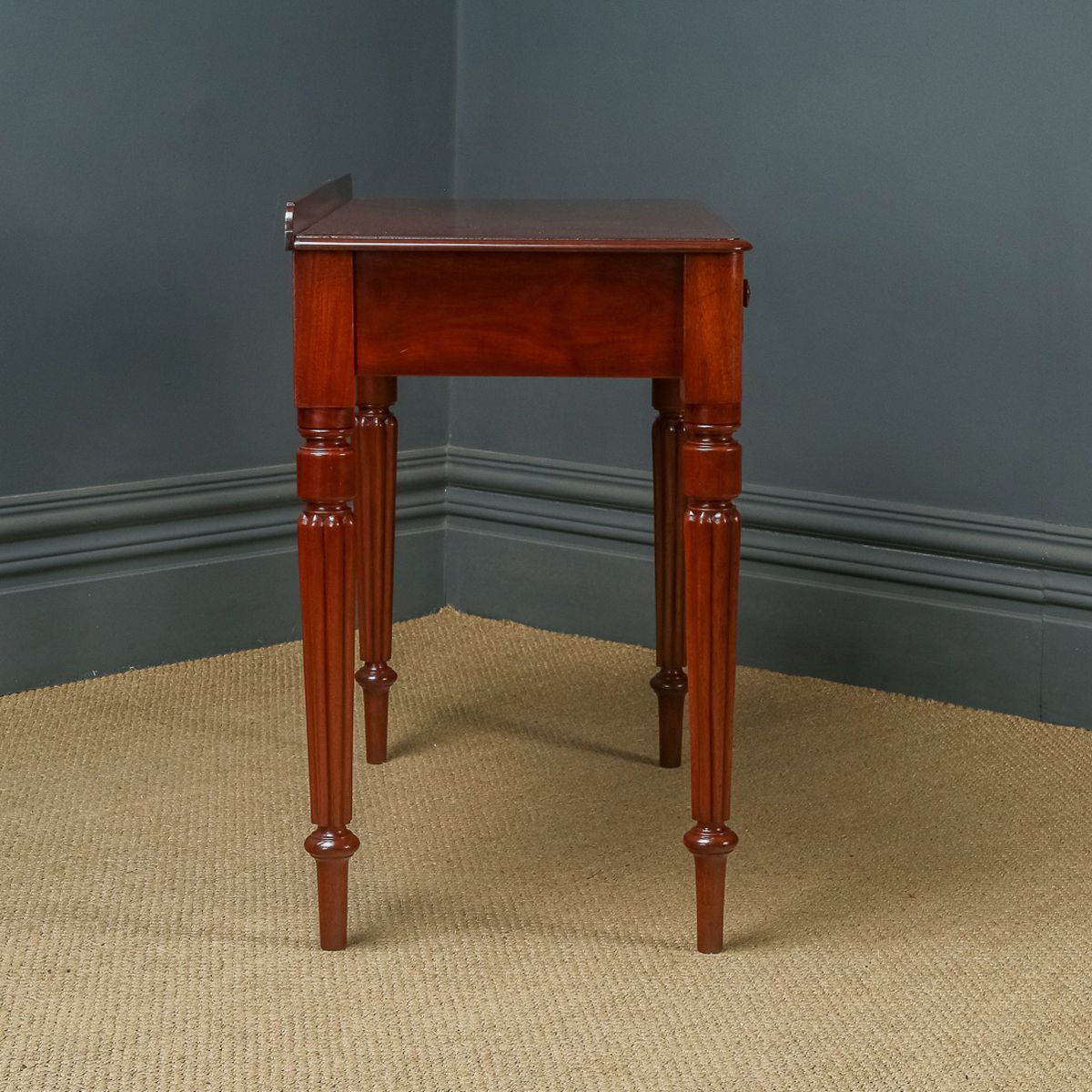 photo vinterior English Victorian Mahogany  Occasional Table With Drawers (Circa 1840)