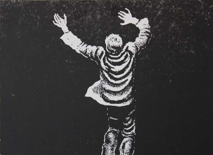 Wall 1968, Paper, Linocut, 1960s