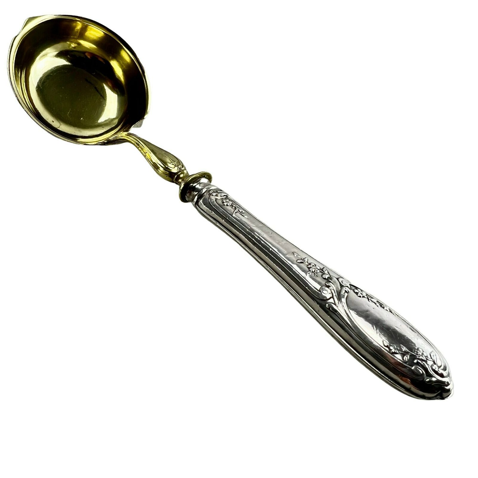 Antique French Silver Handle Sauce Ladle With Vermeil Engraved Bowl   Flatware   Kitchenalia   Dining Room   Silverware photo furniture