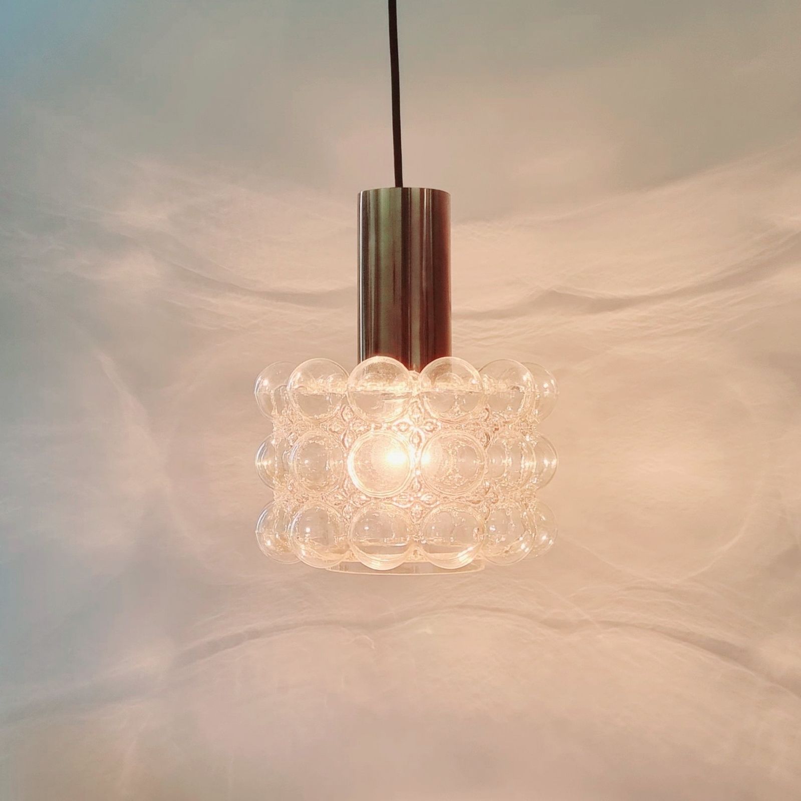 Mid Century Modern Bubble Glass Ceiling Lamp By Helena Tynell For Limburg, Germany, 1960s photo vintage