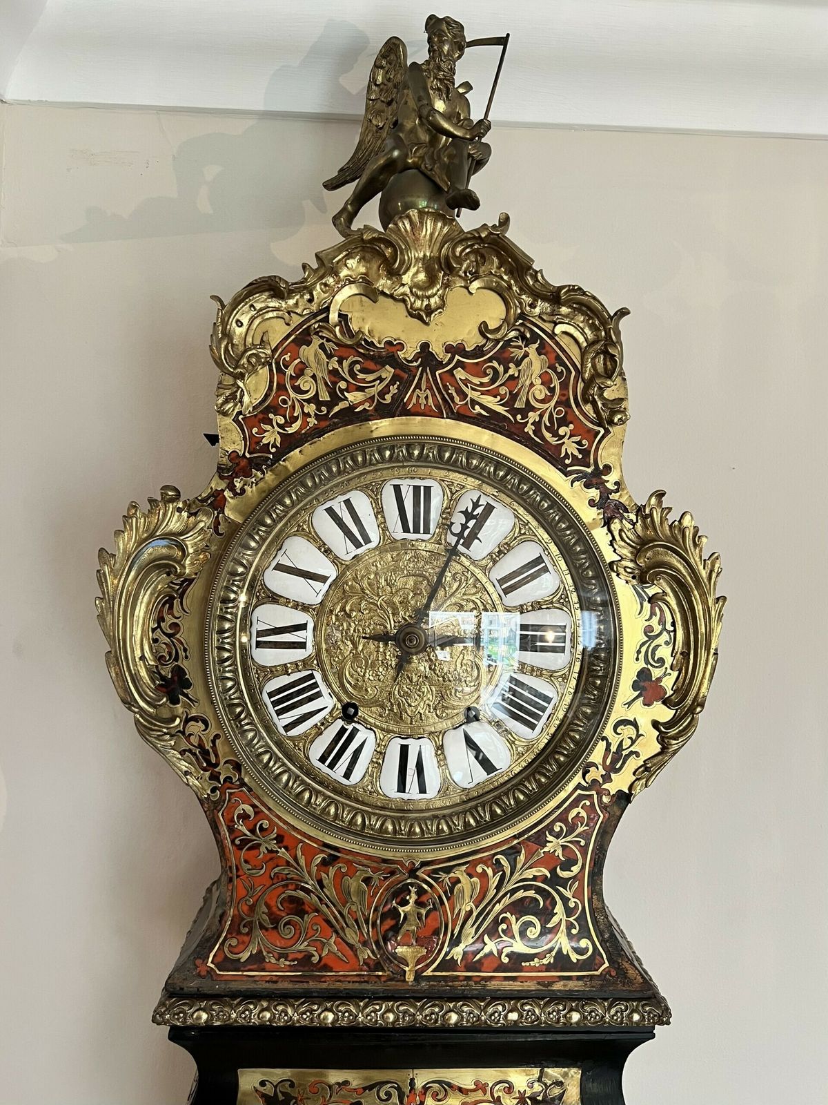 photo vintage Fantastic Quality Napoleon III Marquetry Inlaid Eight Day Longcase Clock