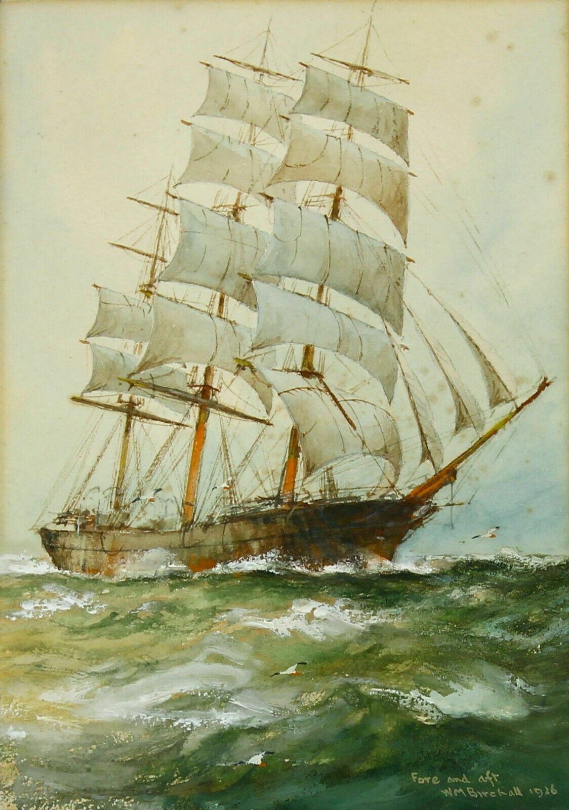 Watercolour And Gouache By William Minshall Birchall. Fore And Aft photo furniture