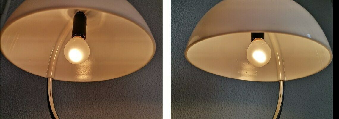 1 Of 2 Mid Century Mushroom Table Lamps / Luigi Massoni For Guzzini/ Space Age Table Lamps Made In Yugoslavia photo buy