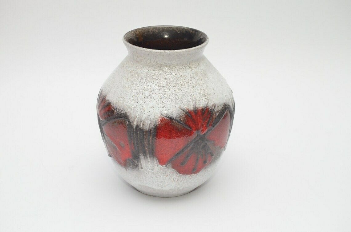 photo furniture Set Of 3 West Germany Ceramic Vases From Scheurich And ü Keramik, 1970s