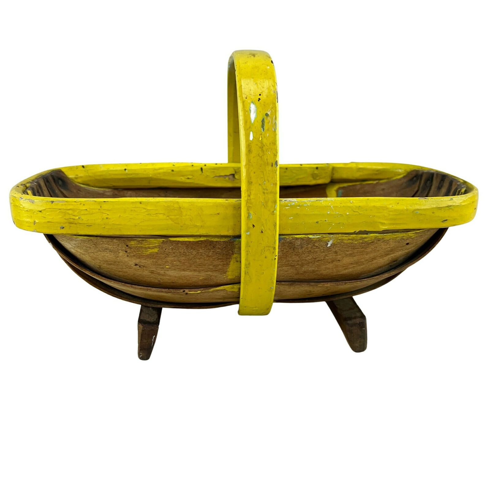 Small Vintage English Sussex Garden Trug   Peg Basket photo furniture