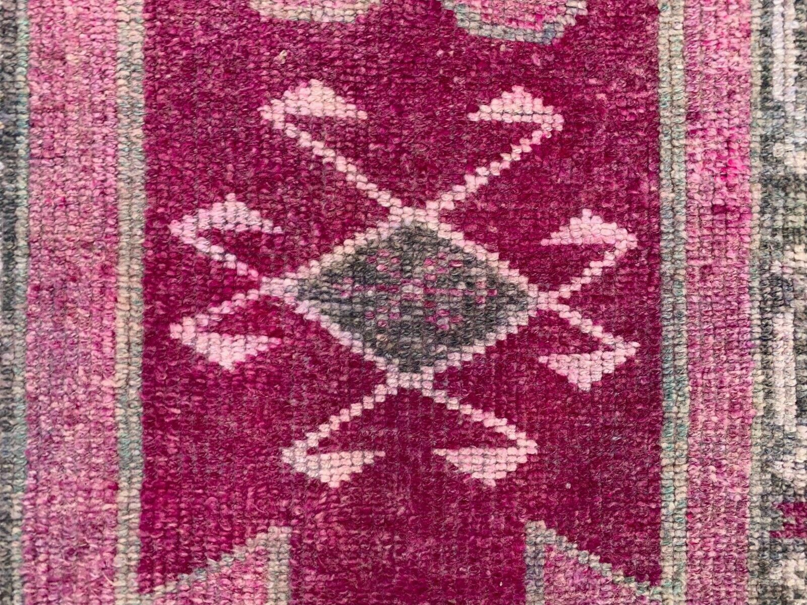 Vintage Turkish Tribal Runner 350x106 Cm Veg Dye Wool Rug Tribal, Handmade photo vintage
