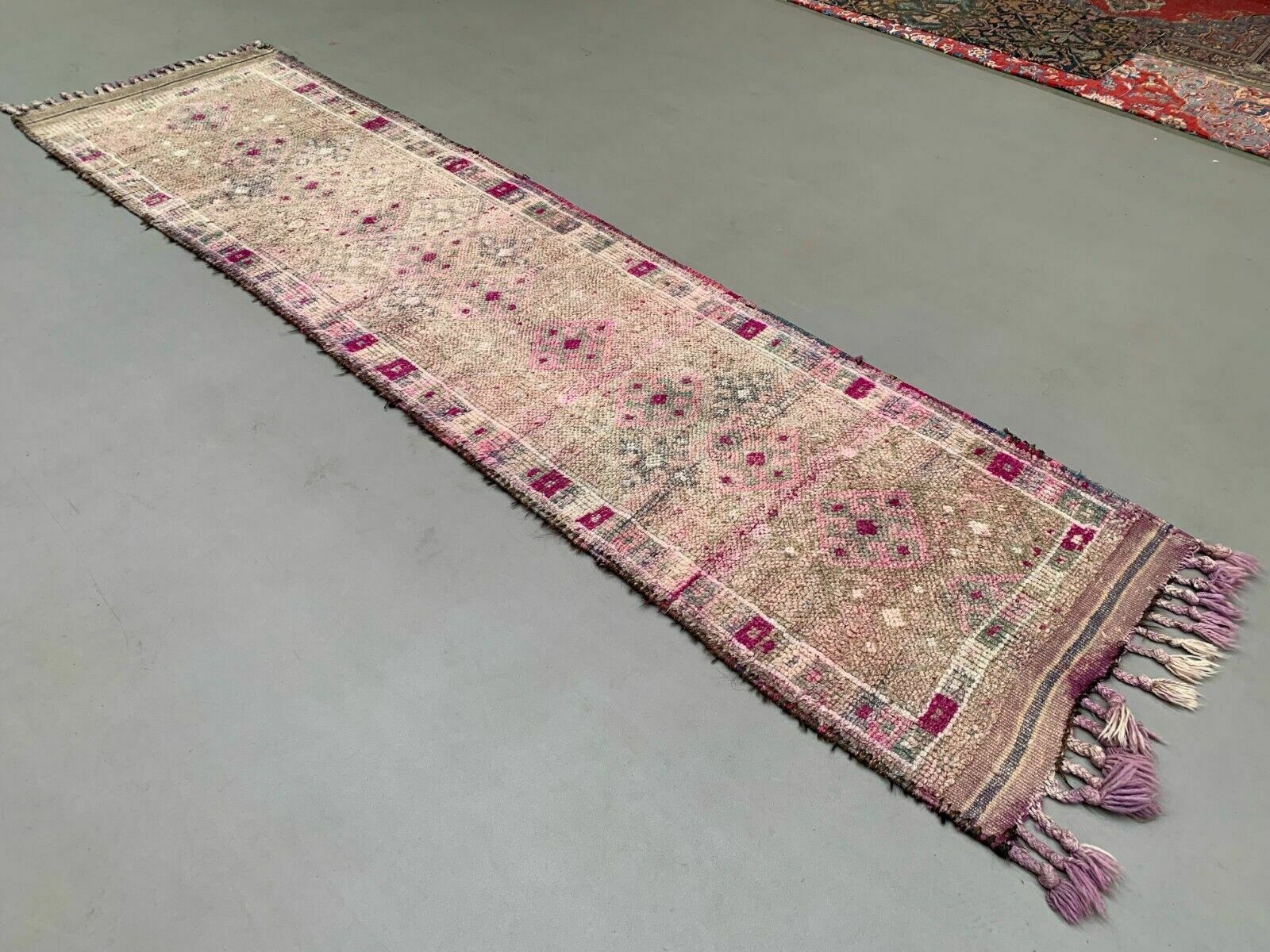 photo furniture Vintage Turkish Tribal Runner 330x84 Cm Veg Dye Wool Rug Tribal, Handmade
