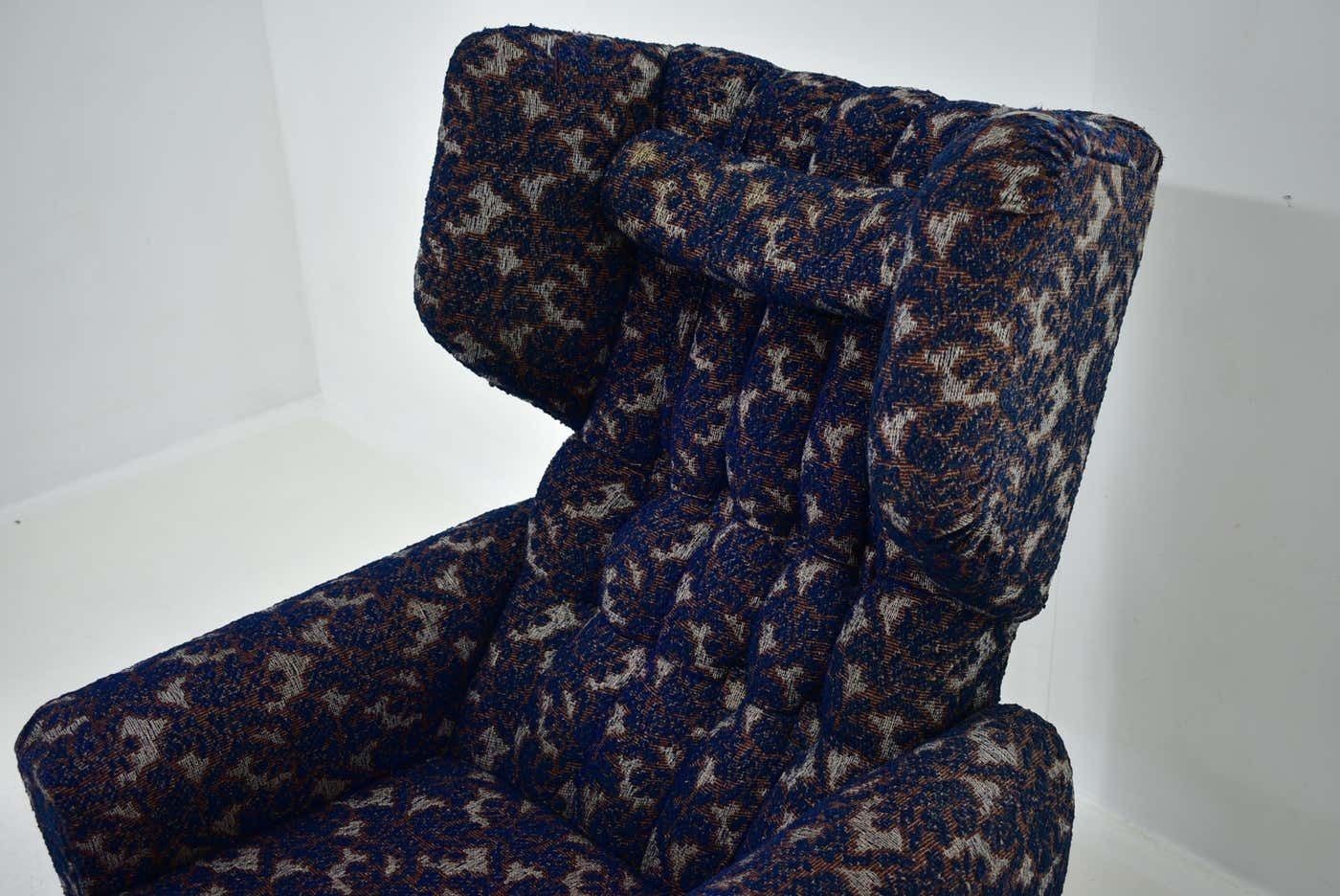 photo furniture 1960s Mid Century Wing Armchair, Czechoslovakia