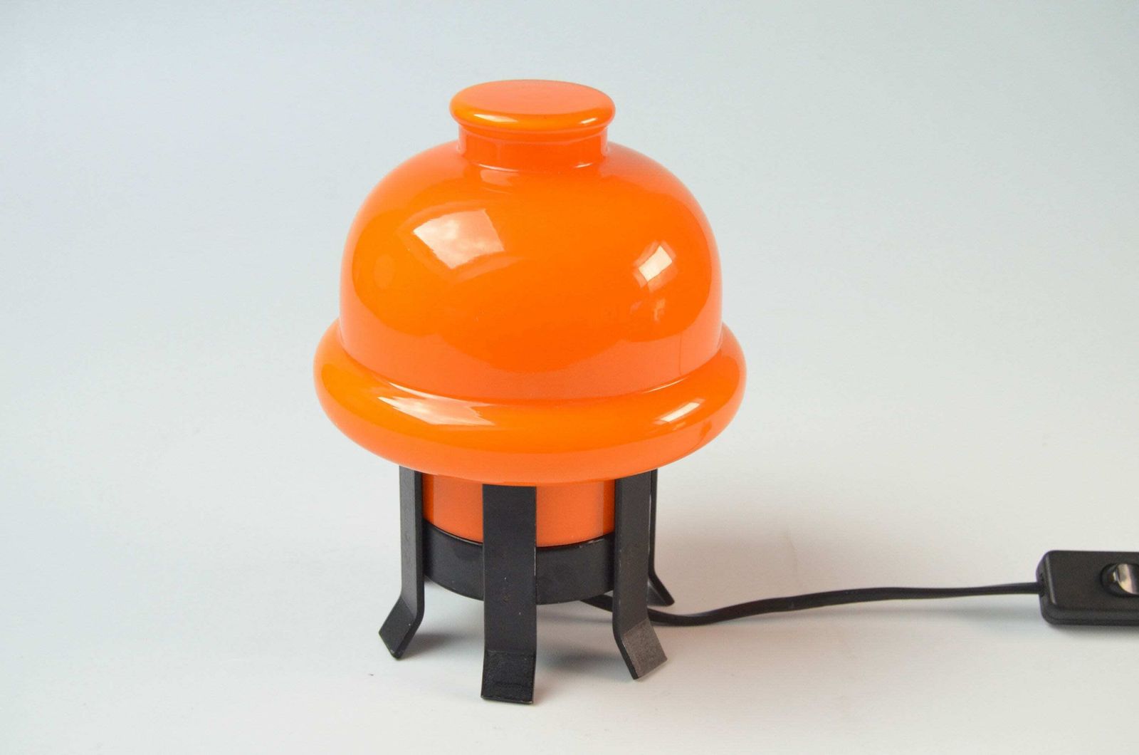 Scandinavian Vintage Mushroom Style Glass Table Lamp By Ledungs, Sweden 1970s photo Lighting