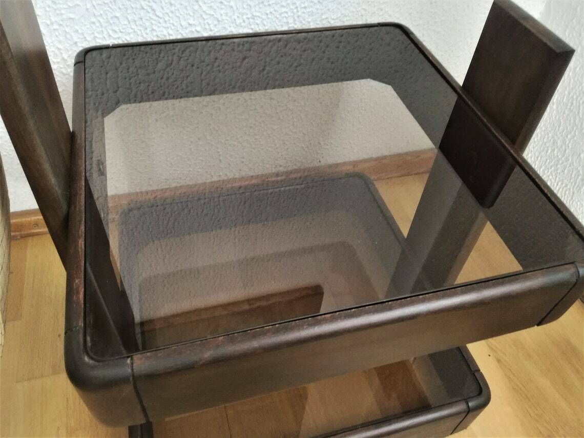 Vintage Side Table And Paper Stand / Book Or Plant Shelf / 1960s Yugoslavia / Mid Century Modern Home photo Furniture