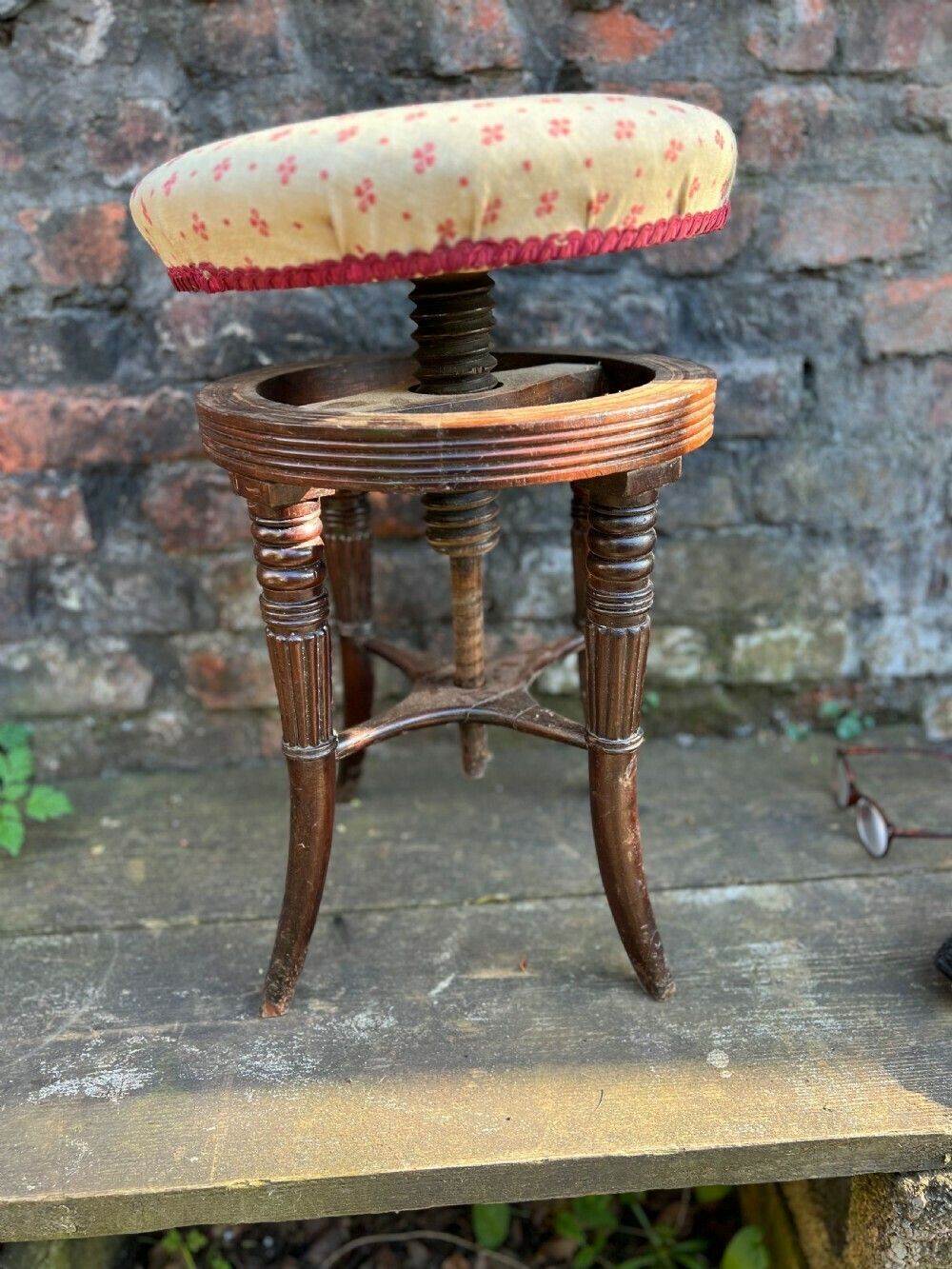 Mahogany Revolving Stool In The Manner Of Gillows photo buy