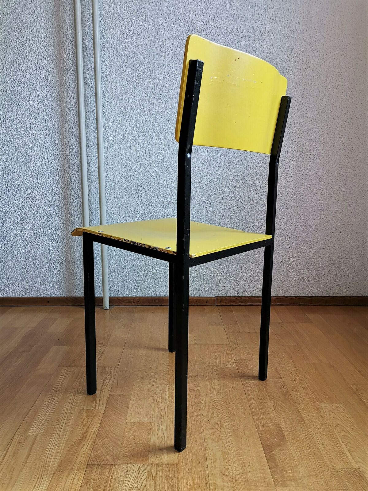 1 Of 10 Industrial School Chairs / Vintage Wooden Desk Chair / Yugoslavia Desk Chairs photo 83.0