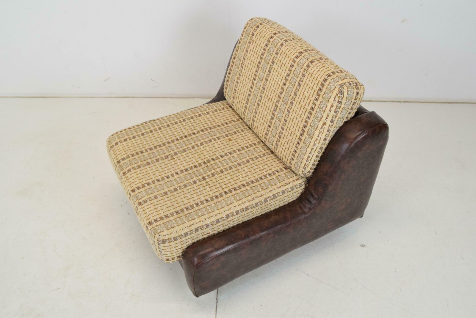 Mid Century Leatherette Armchair On The Wheels, 1970''S photo Furniture