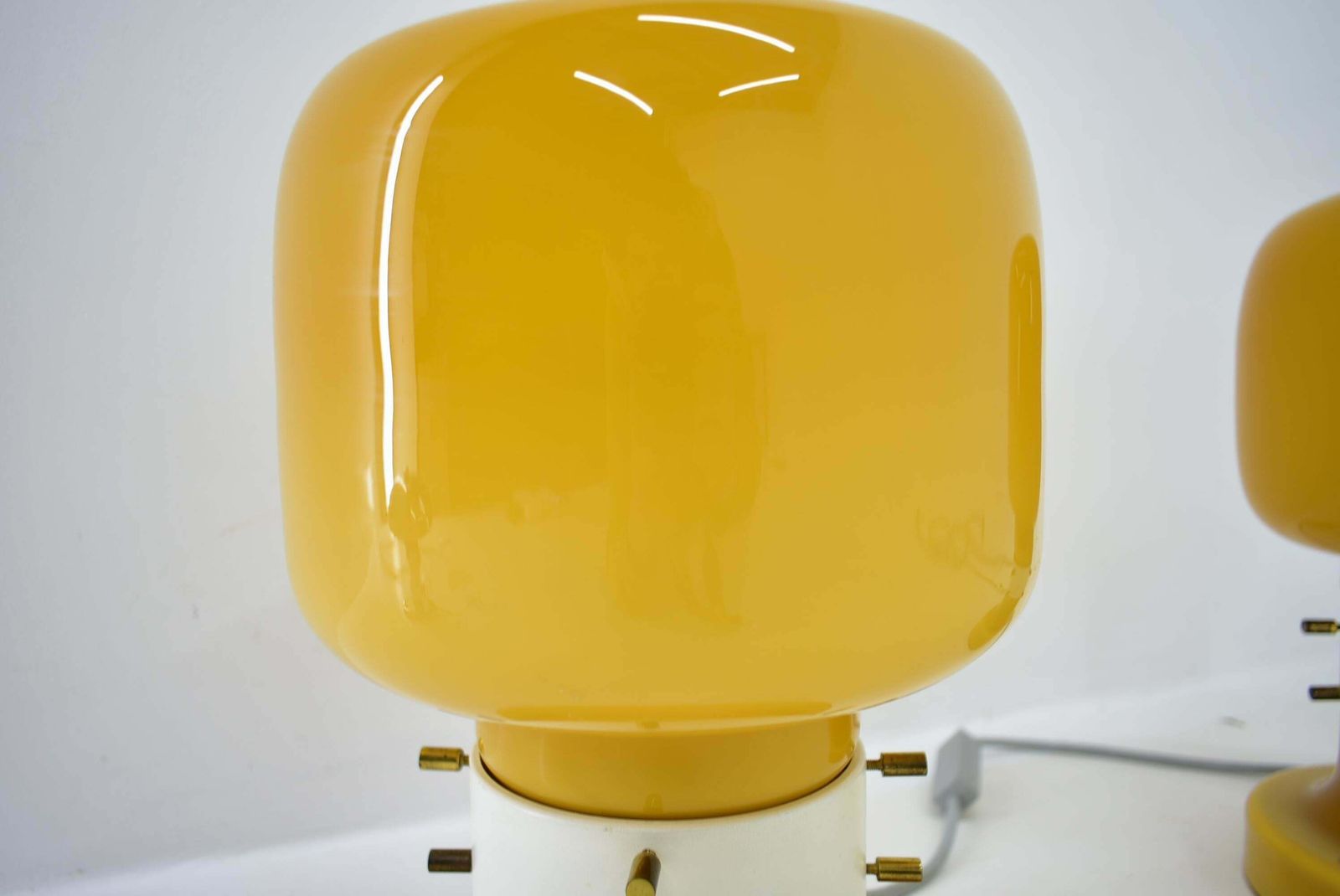 Pair Of Midcentury Table Lamps By Zbyněk Hřivnáč, Equipment Hotel Praha 1960s photo Lighting
