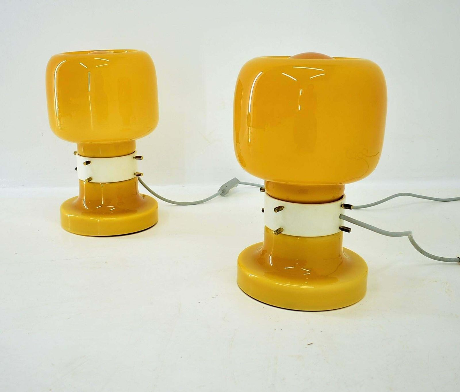 Pair Of Midcentury Table Lamps By Zbyněk Hřivnáč, Equipment Hotel Praha 1960s photo vinterior