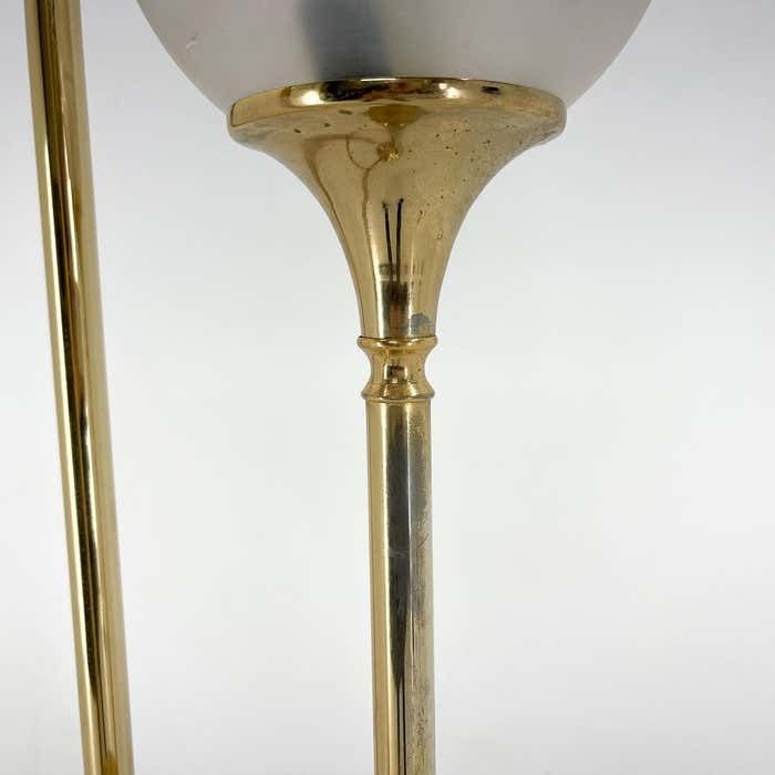 photo for sale 1970's Italian Metal & Glass Floor Lamp
