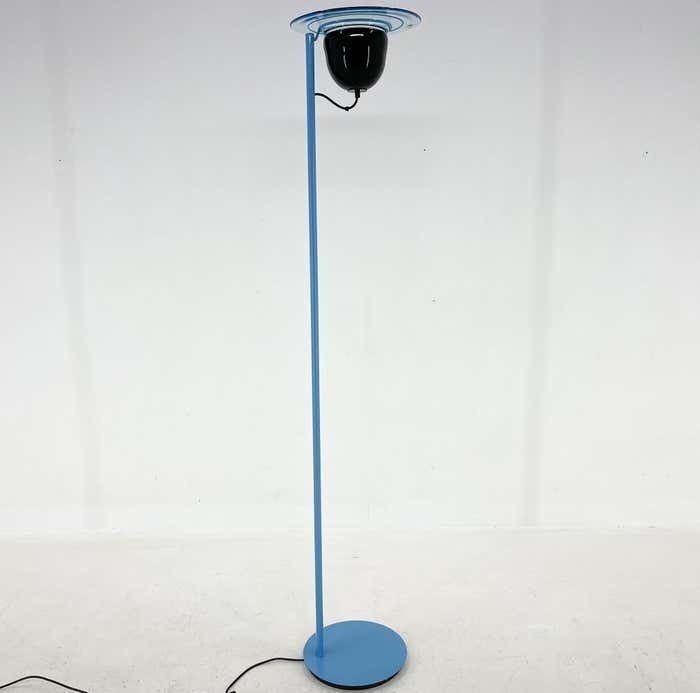 photo for sale 1970's Rare Vetri Murano Glass & Metal Floor Lamp, Italy
