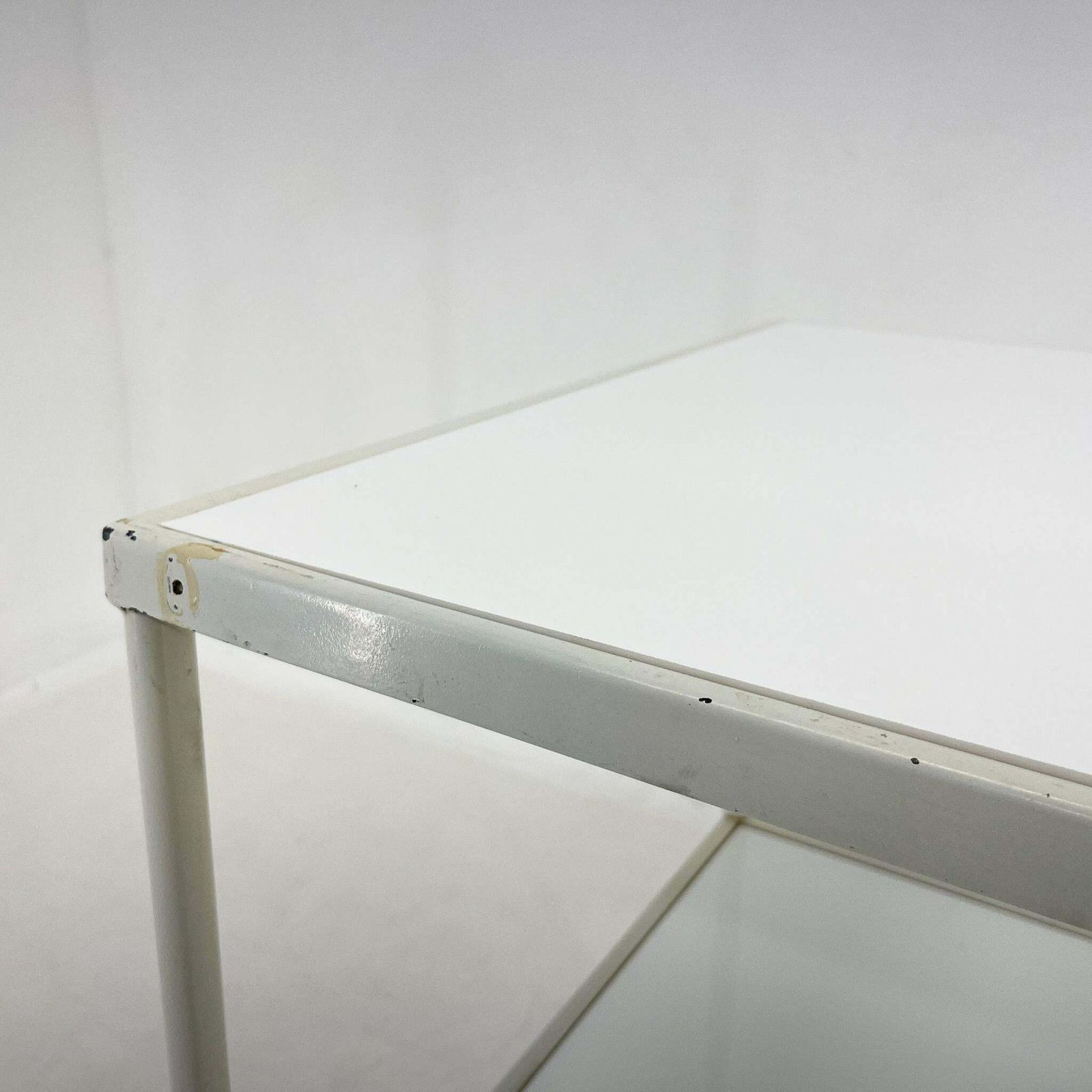1950''S Hospital Table / Trolley On Wheels With Opaxite Glass photo buy