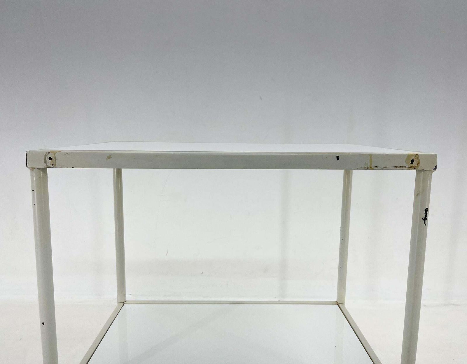 photo furniture 1950''S Hospital Table / Trolley On Wheels With Opaxite Glass