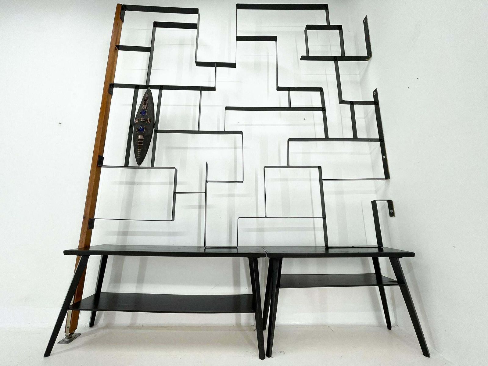 1960''S Art Wall Unit Or Room Divider With Sculpture By Jelínek photo vintage