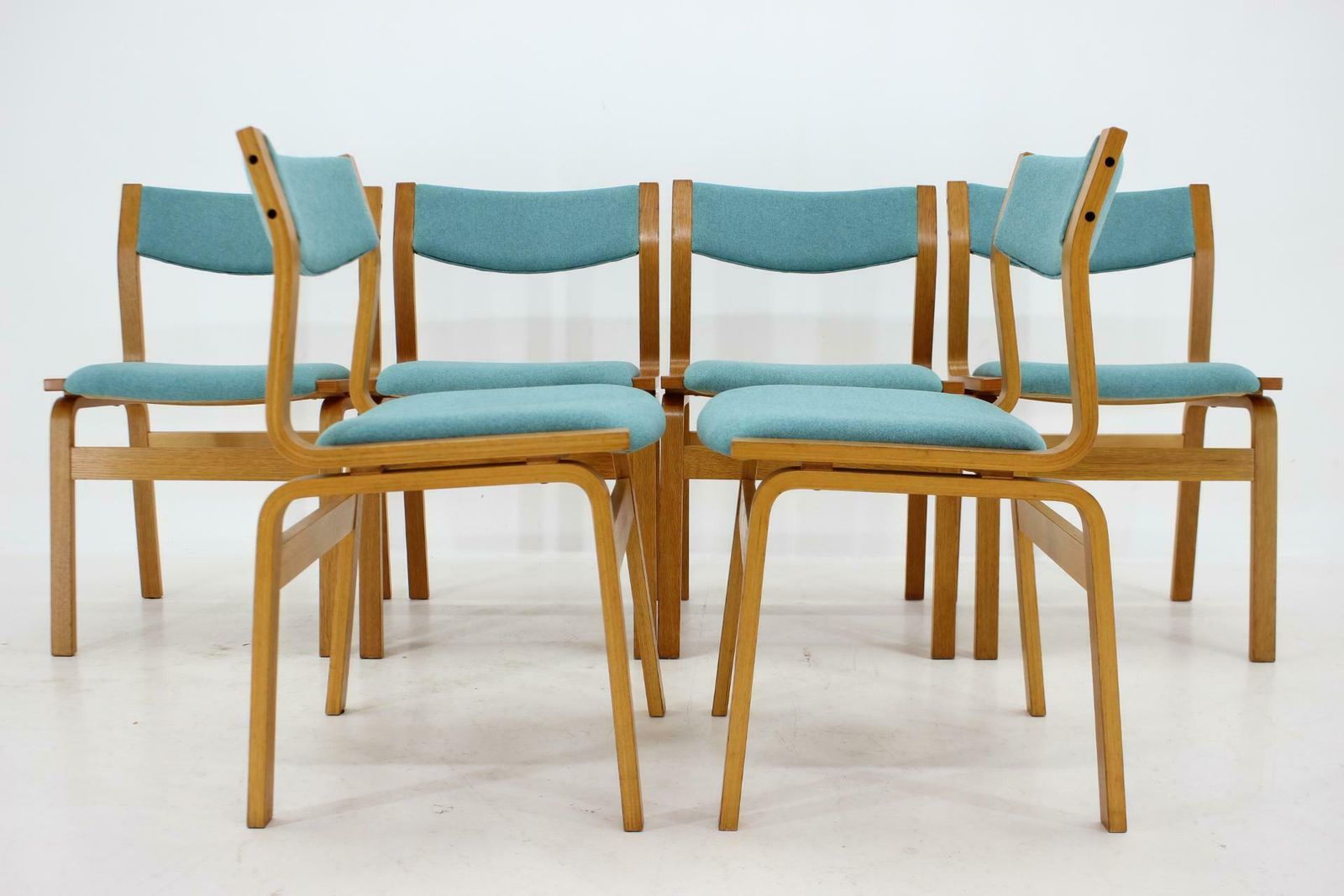 1960s Set Of 6 Bentwood Dining Chairs, Denmark photo vintage