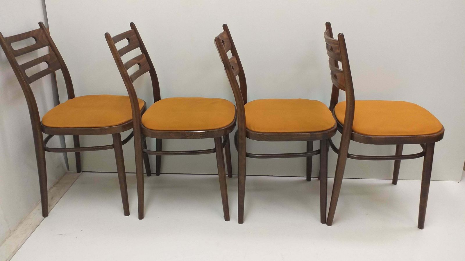 Furniture 1960 4 Pieces Of Ton Chairs, Czechoslovakia photo